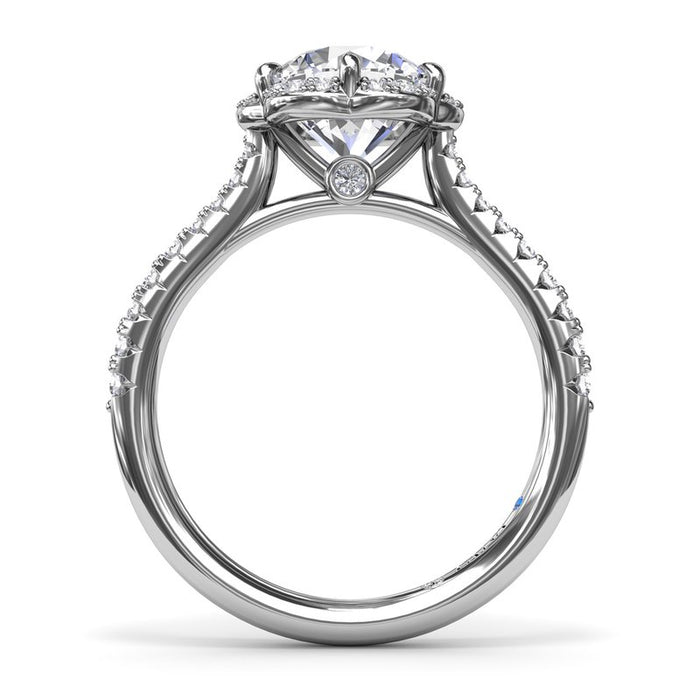 Blossoming Halo Engagement Ring Setting