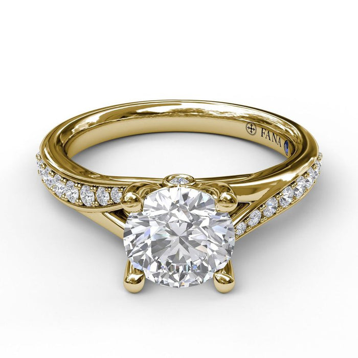 Subtle Split Shank Engagement Ring Setting