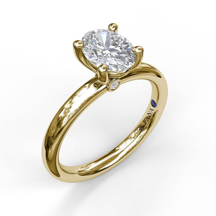 Classic Oval Solitaire Engagement Ring Setting
