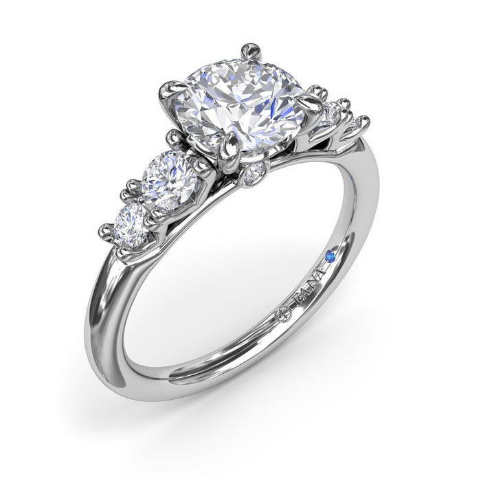 Five Stone Round Engagement Ring Setting