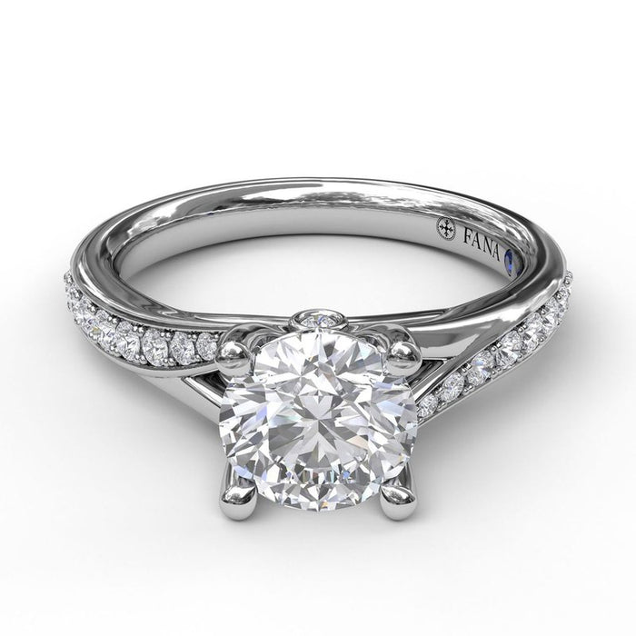 Subtle Split Shank Engagement Ring Setting