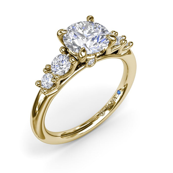 Five Stone Round Engagement Ring Setting