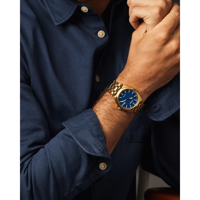 Citizen Peyten Eco-Drive Watch, Gold-Tone with Blue Dial