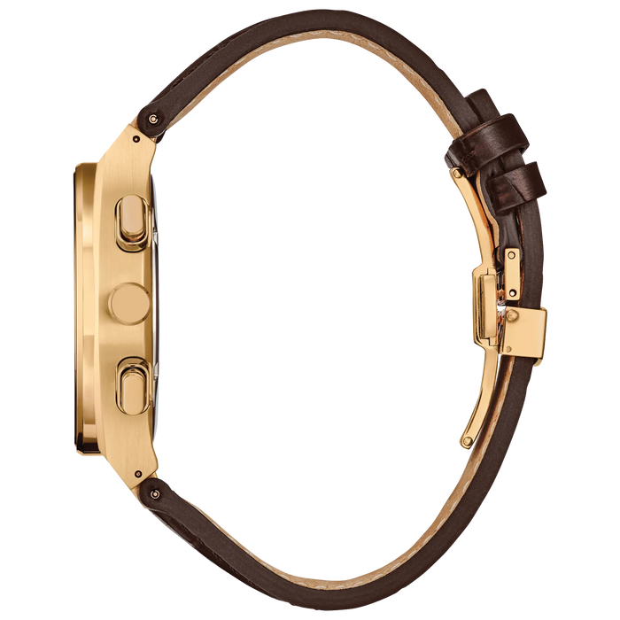 Citizen Axiom SC Eco-Drive Watch, Rose Gold-Tone with Leather Strap