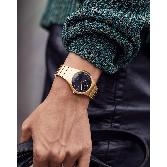Citizen Axiom Eco-Drive Watch, Gold-Tone with Black Dial