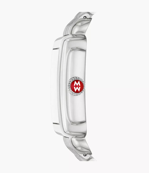 Michele Deco Madison Mid Watch, Silver-Tone with White-Silver Dial