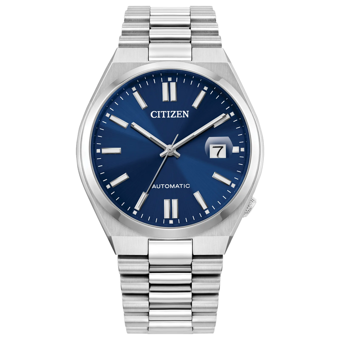 Citizen Tsuyosa Automatic Watch, Silver-Tone with Blue Dial