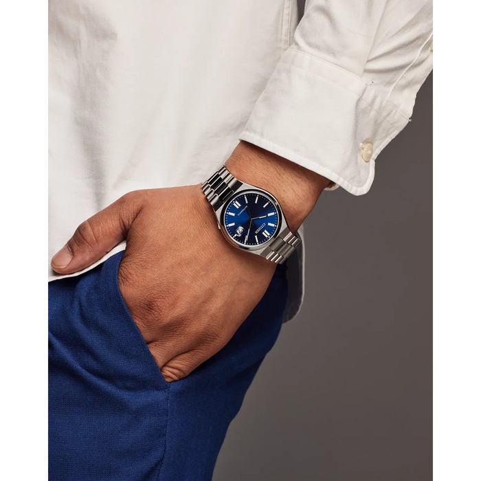 Citizen Tsuyosa Automatic Watch, Silver-Tone with Blue Dial