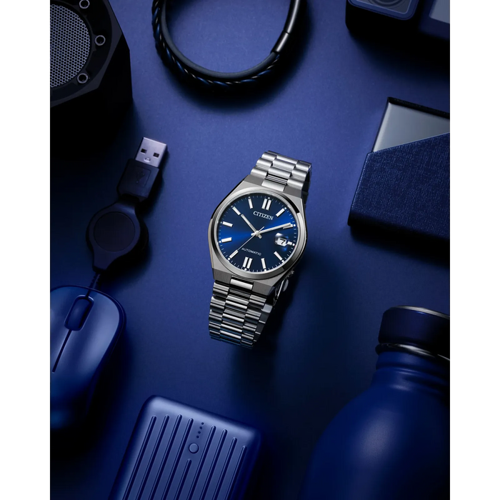 Citizen Tsuyosa Automatic Watch, Silver-Tone with Blue Dial