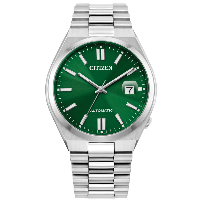 Citizen Tsuyosa Automatic Watch, Silver-Tone with Green Dial