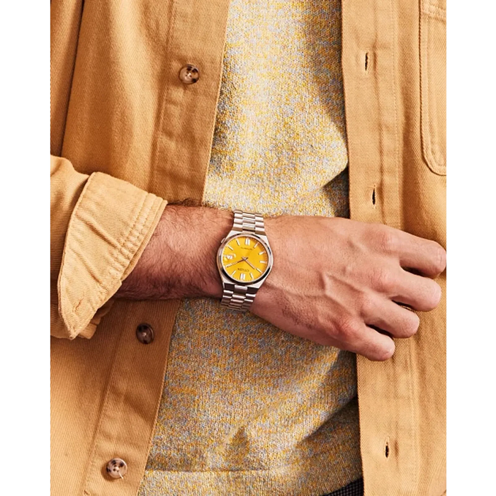 Citizen Tsuyosa Automatic Watch, Silver-Tone with Yellow Dial