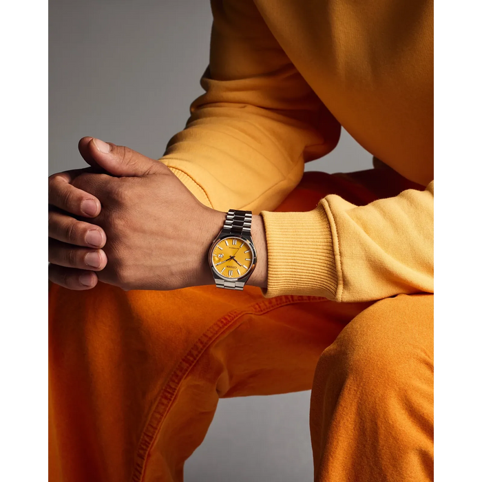 Citizen Tsuyosa Automatic Watch, Silver-Tone with Yellow Dial