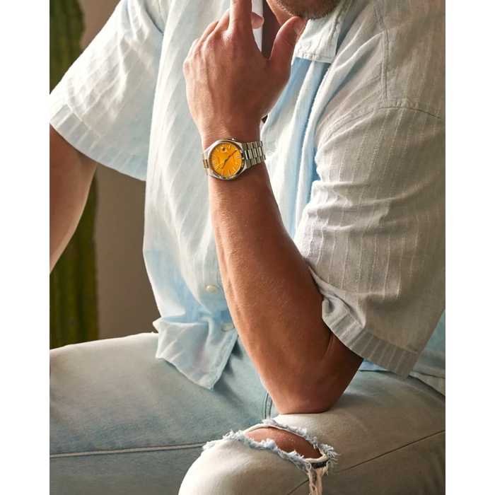 Citizen Tsuyosa Automatic Watch, Silver-Tone with Yellow Dial