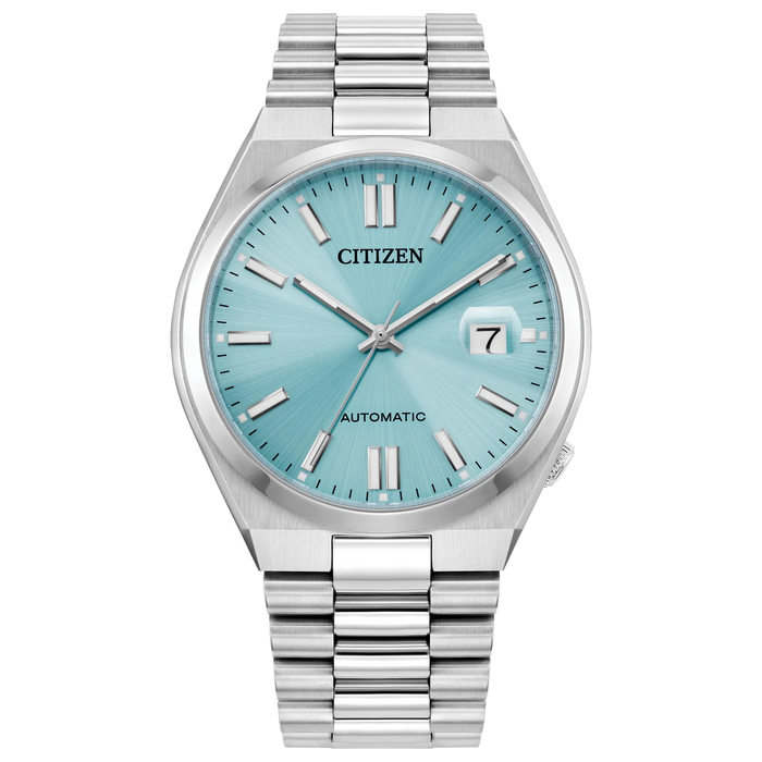 Citizen Tsuyosa Automatic Watch, Silver-Tone with Sky Blue Dial