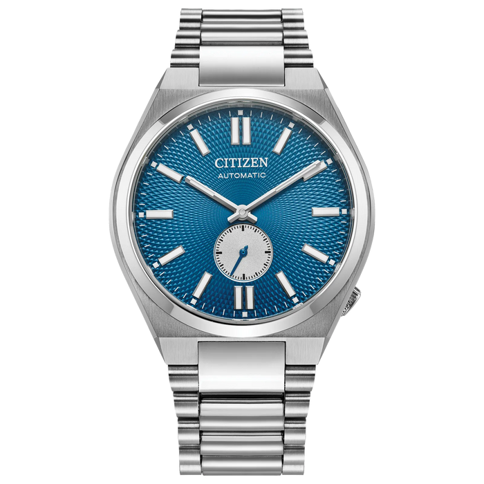 Citizen Tsuyosa Small Second Automatic Watch, Silver-Tone with Blue Dial