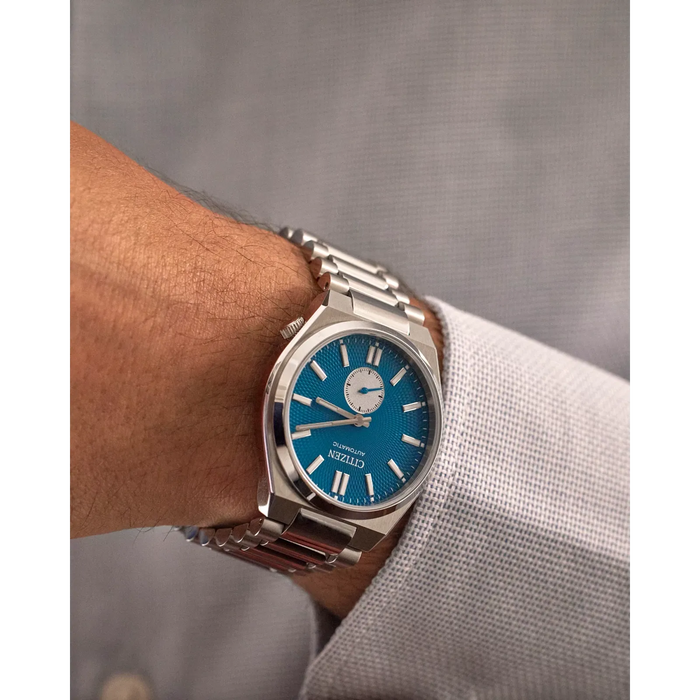 Citizen Tsuyosa Small Second Automatic Watch, Silver-Tone with Blue Dial