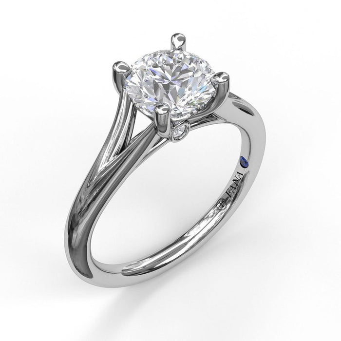 Split Shank Solitaire Engagement Ring Setting