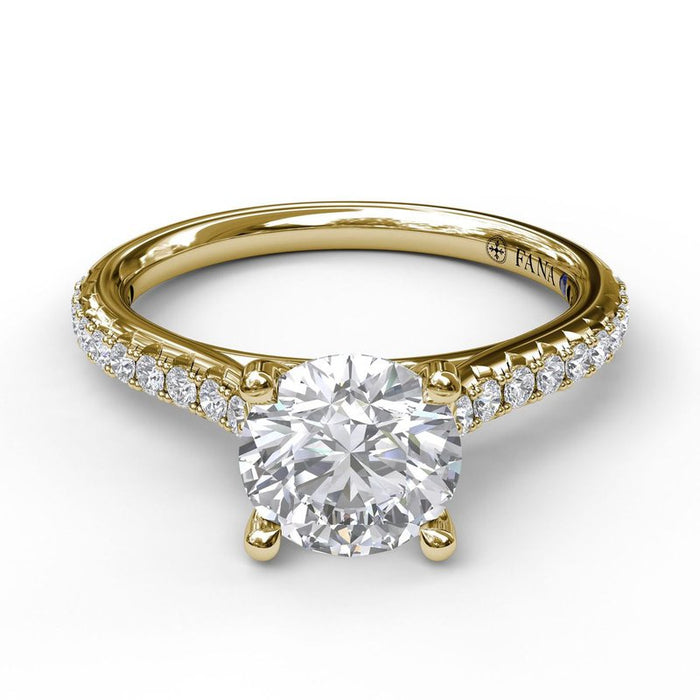 Diamond Shank with Delicate Side Detail Engagement Ring Setting