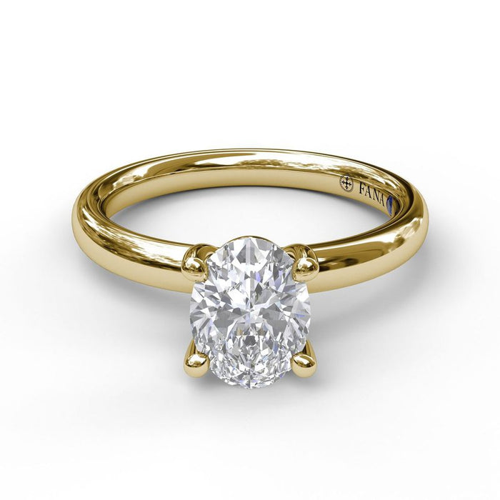 Classic Oval Solitaire Engagement Ring Setting
