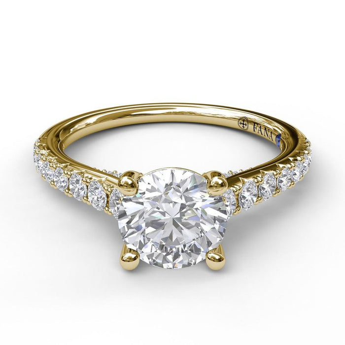 Diamond Shank with Bridge Detail Engagement Ring Setting