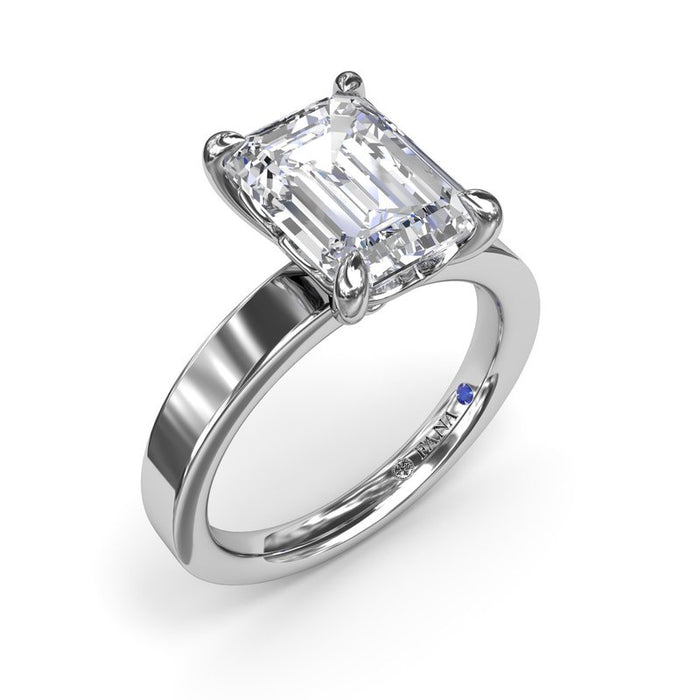 Wide Band Engagement Ring Setting