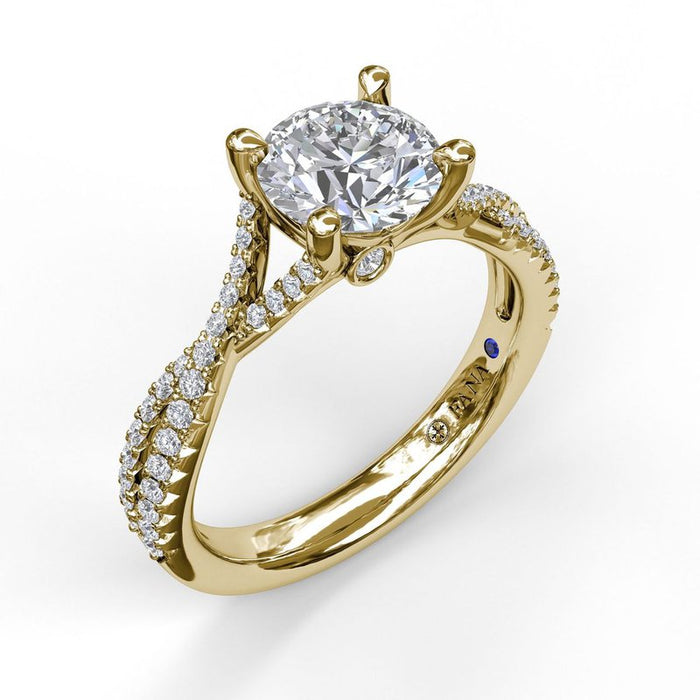 Diamond Twist Engagement Ring Setting