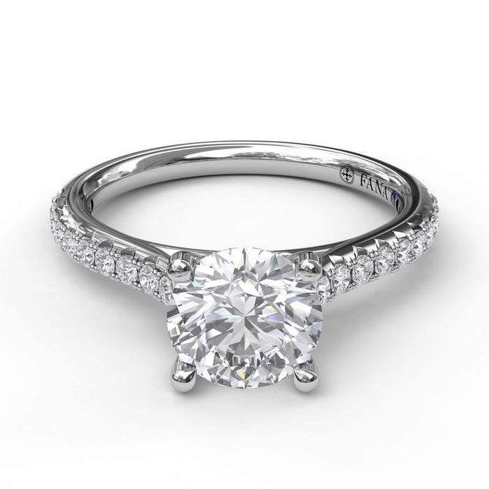 Diamond Shank with Delicate Side Detail Engagement Ring Setting