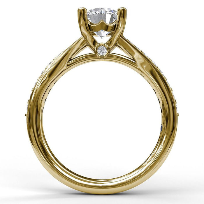 Subtle Split Shank Engagement Ring Setting