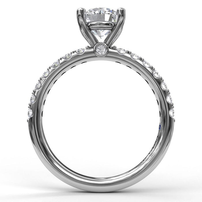 Classic Pavé Shank Engagement Ring Setting