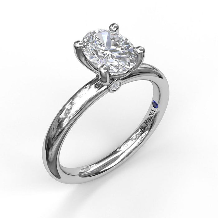 Classic Oval Solitaire Engagement Ring Setting