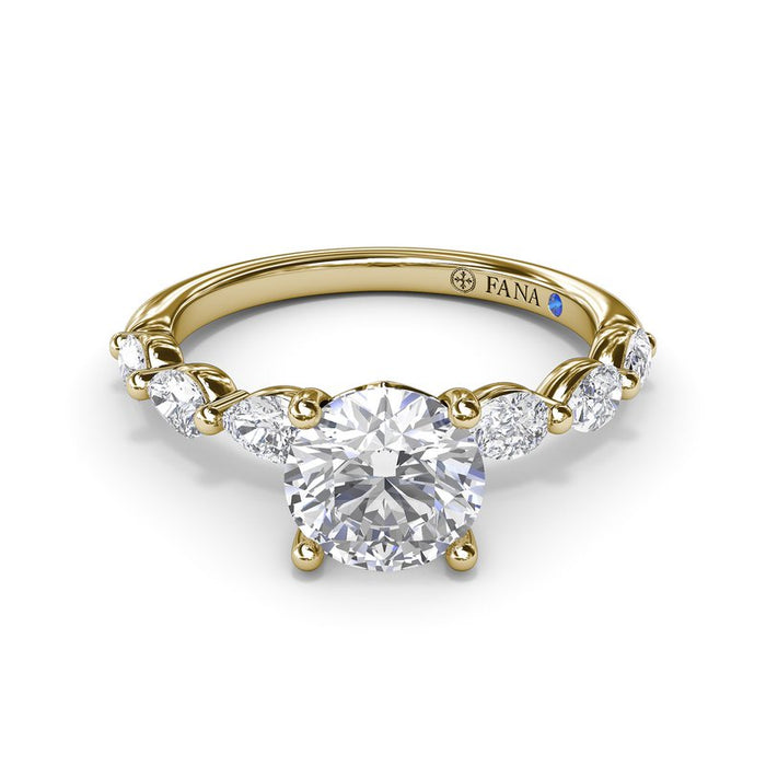 Pear-Shape Diamond Shank Engagement Ring Setting