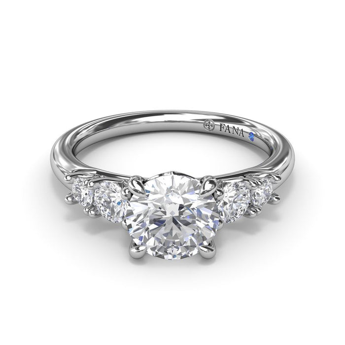 Five Stone Round Engagement Ring Setting