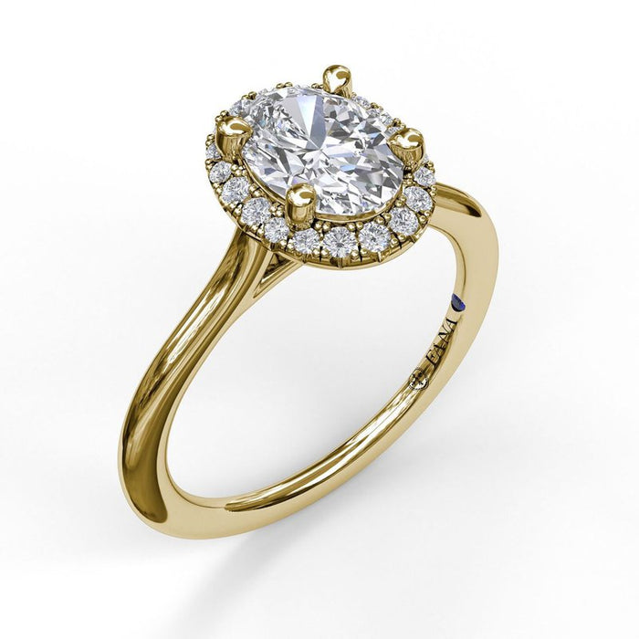 Classic Oval Halo Engagement Ring Setting