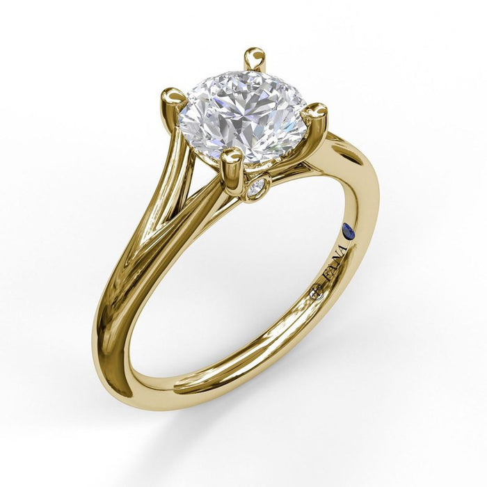 Split Shank Solitaire Engagement Ring Setting