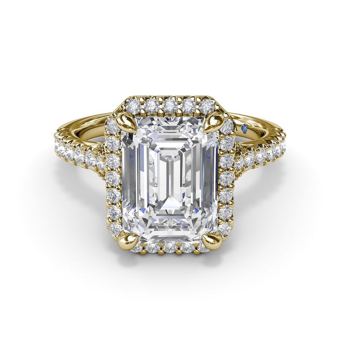 Striking and Bold Halo Engagement Ring Setting