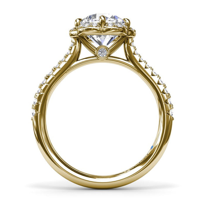 Blossoming Halo Engagement Ring Setting