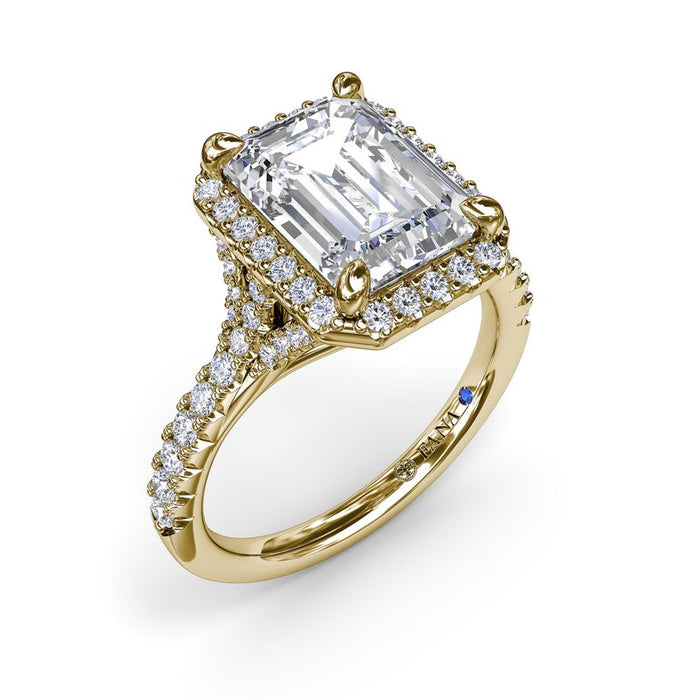 Striking and Bold Halo Engagement Ring Setting