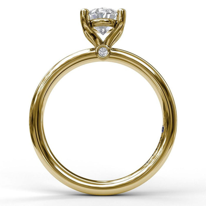 Classic Oval Solitaire Engagement Ring Setting