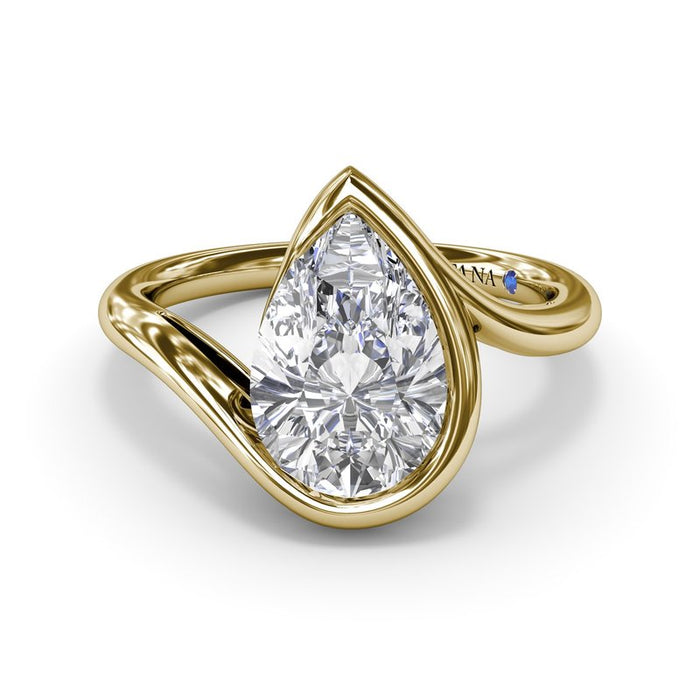 Bypass Pear-Shape Engagement Ring Setting