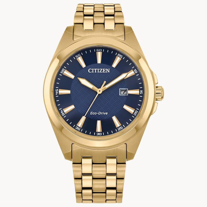 Citizen Peyten Eco-Drive Watch, Gold-Tone with Blue Dial
