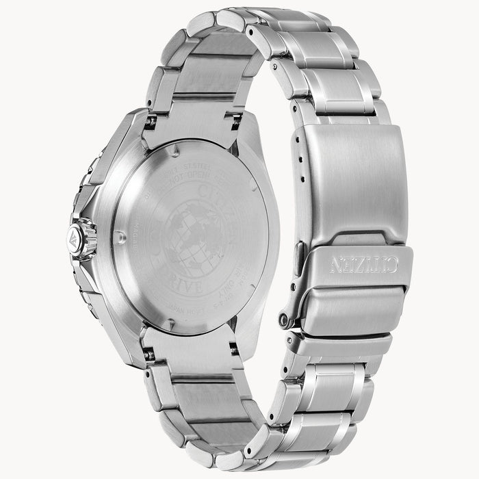 Citizen Promaster Dive Eco-Drive Watch, Silver-Tone with Blue Dial/Bezel