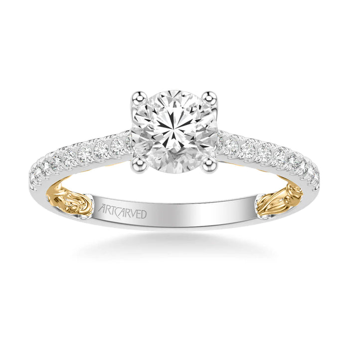 Marta Classic Side Stone Engagement Ring Setting
