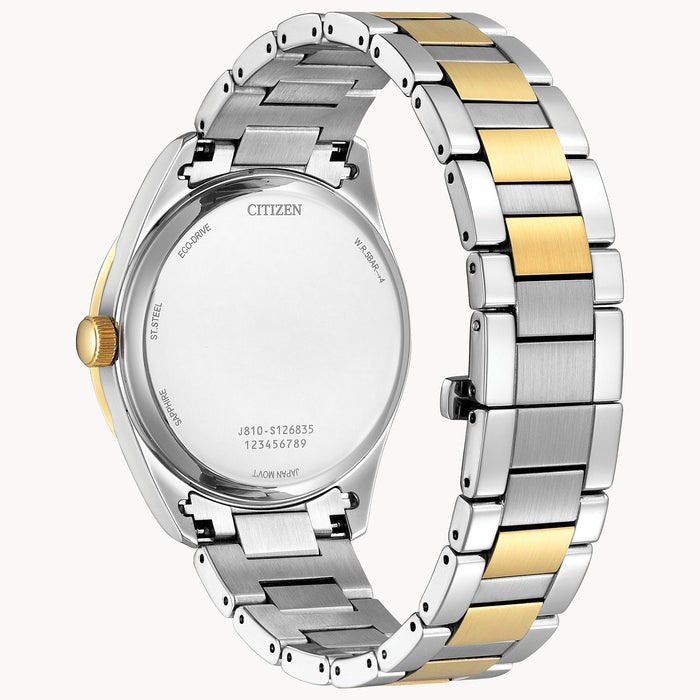 Citizen Arezzo Eco-Drive Watch, Two-Tone with White Dial