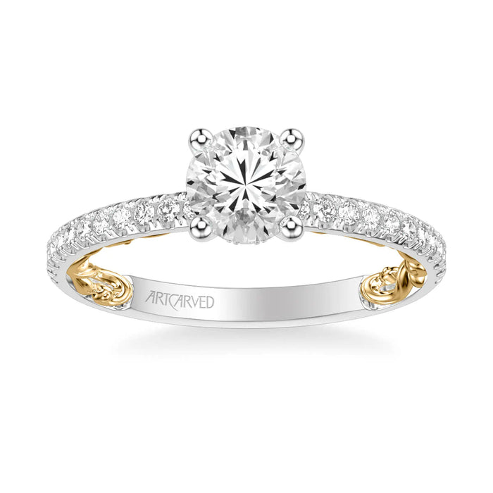 Cora Classic Side Stone Engagement Ring Setting