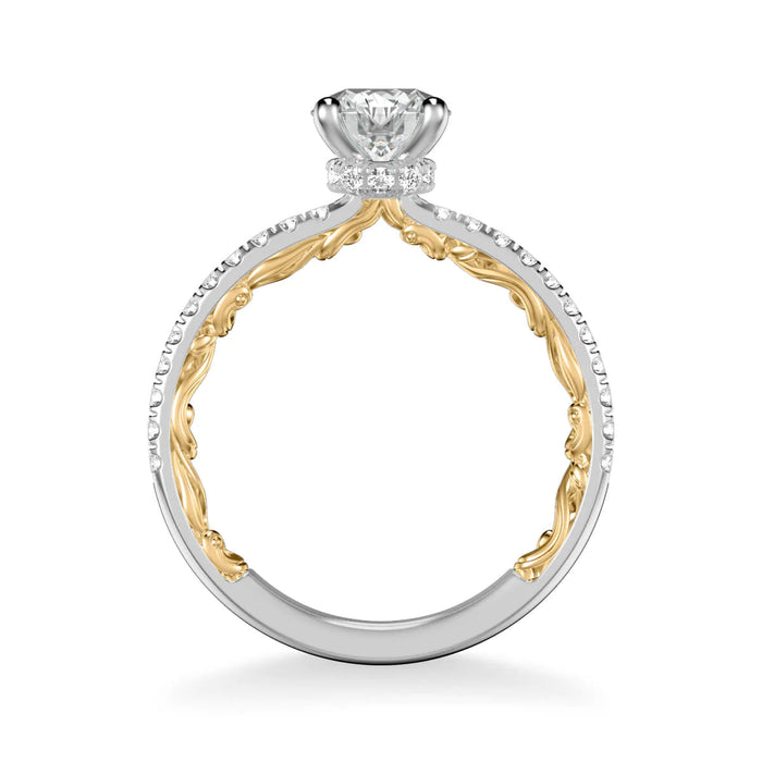 Cora Classic Side Stone Engagement Ring Setting