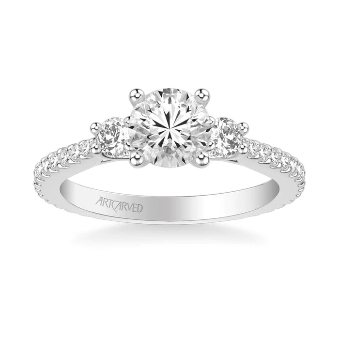 Jill Classic Three-Stone Engagement Ring Setting