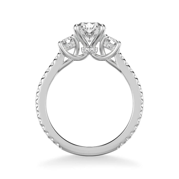 Jill Classic Three-Stone Engagement Ring Setting