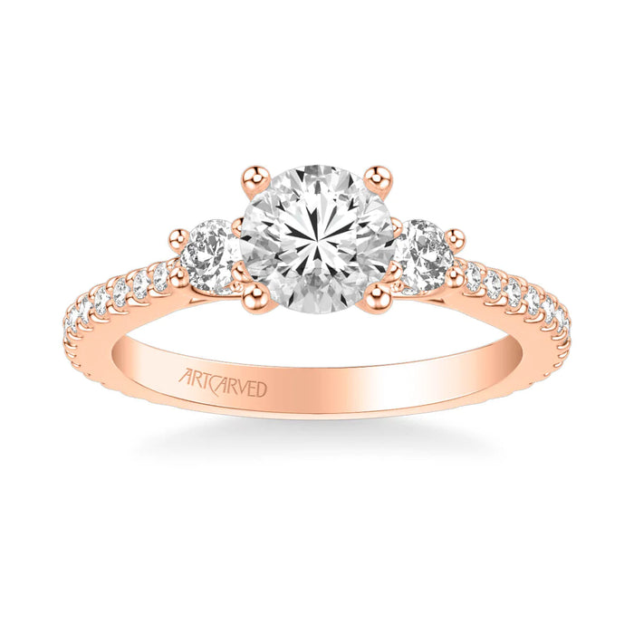 Jill Classic Three-Stone Engagement Ring Setting