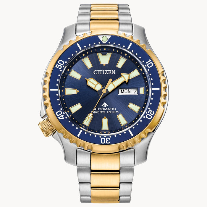 Citizen Promaster Dive Automatic Watch, Two-Tone with Blue Dial