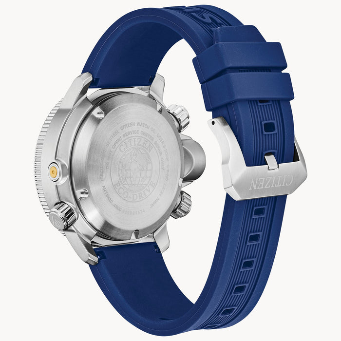 Citizen Promaster Aqualand Eco-Drive Watch, Blue Dial with Polyurethane Strap